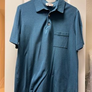 Hermes H embroidered buttoned polo shirt